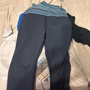 Lululemon Athletica Blue Leggings with Teal Accents